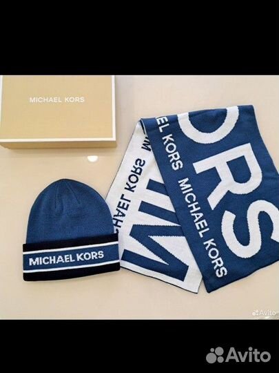 Комплект коробка ориг Michael Kors шапка шарф