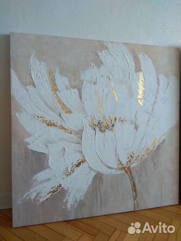 Картина, Цветок, 90*90см