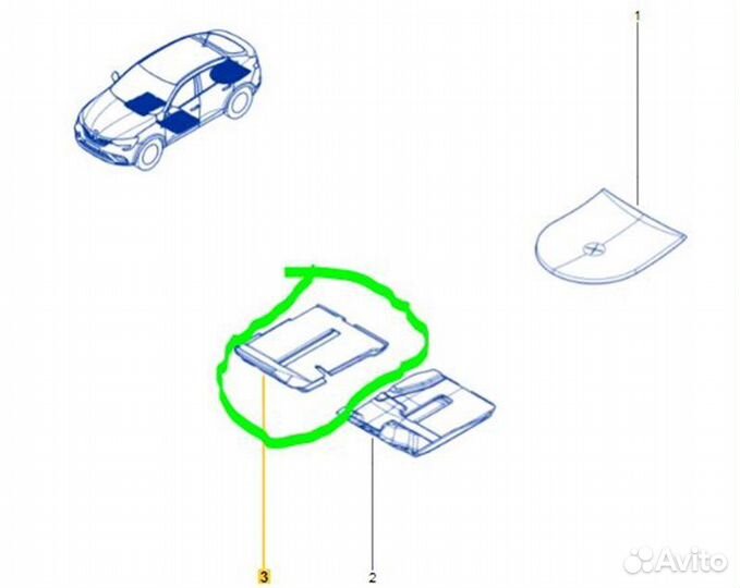 Шумоизоляция Renault Arkana H4ME441 2021