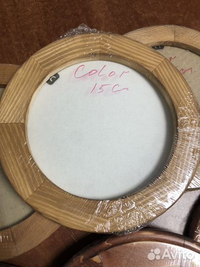 Рамка для фотографий круглая дерево