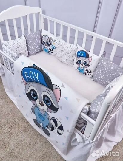 Комплект бортиков в кроватку с одеялом