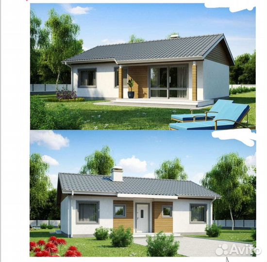 Проект одноэтажного дома из газобетона Z7