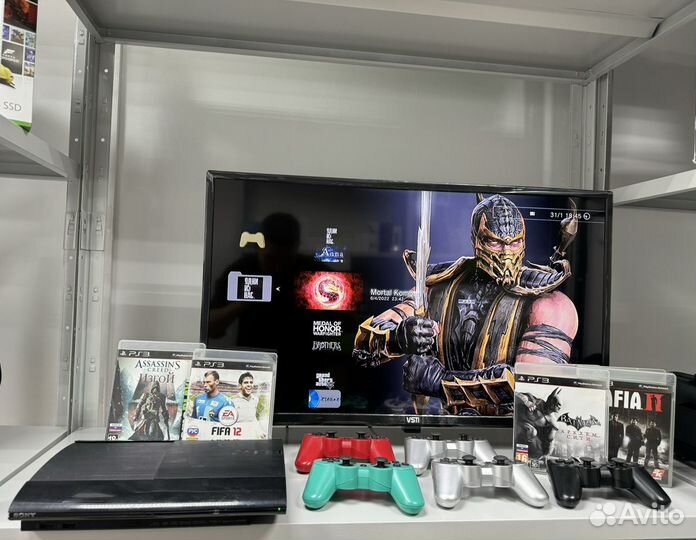 Sony playstation 3 super slim 500 gb + 450 игр
