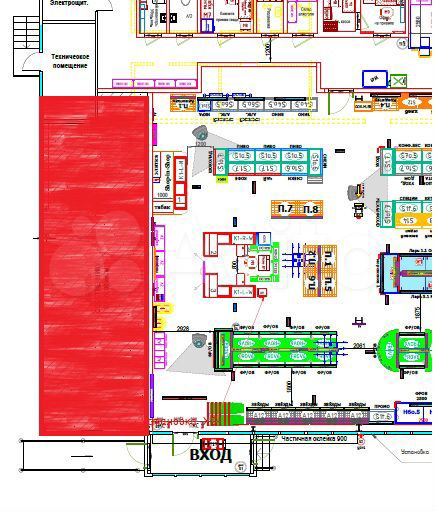 Торговая площадь 10 - 75 кв.м
