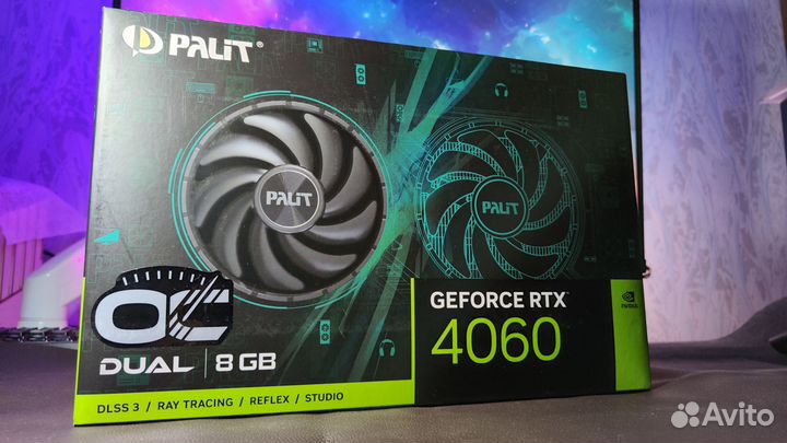 Видеокарта Palit GeForce RTX 4060 Dual OC (новая)