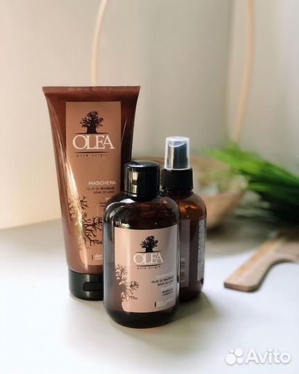 Маска для волос с маслами баобаба и семян льна