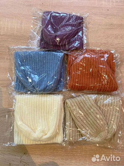 Шапка бини средней вязки Оптом j-8636