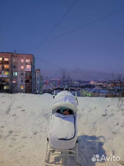 Детские санки коляска с колесами