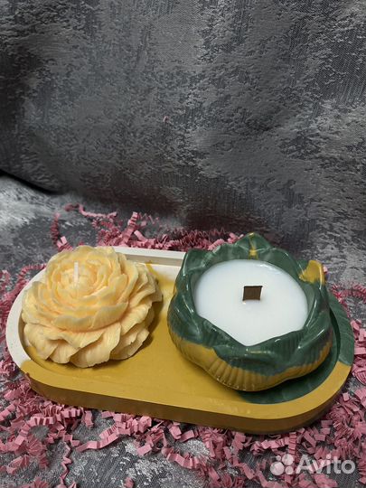 Ароматические свечи и гипсовые формы ручной работы