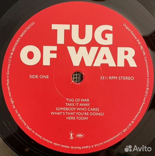 Paul McCartney – Tug Of War (LP)