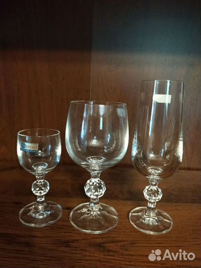 Бокалы, богемское стекло, Чехословакия