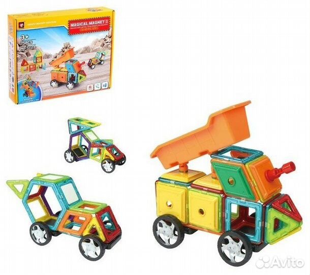 Магнитный конструктор magkiss 75деталей