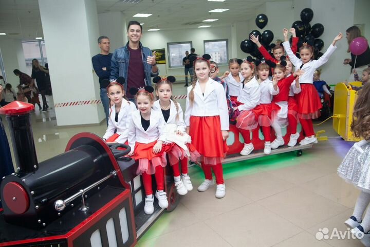 Аттракцион паровозик для парка и ТЦ