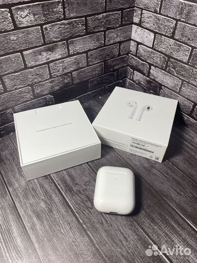 Airpods 2 оригинал полный комплект