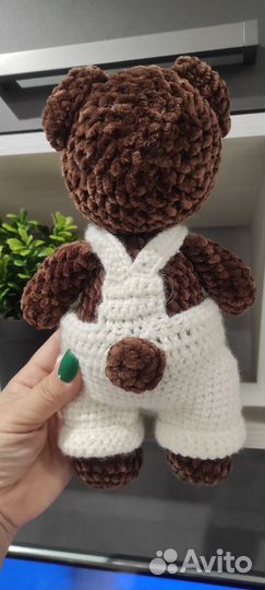 Вязаные игрушки ручной работы медвежонок Томми