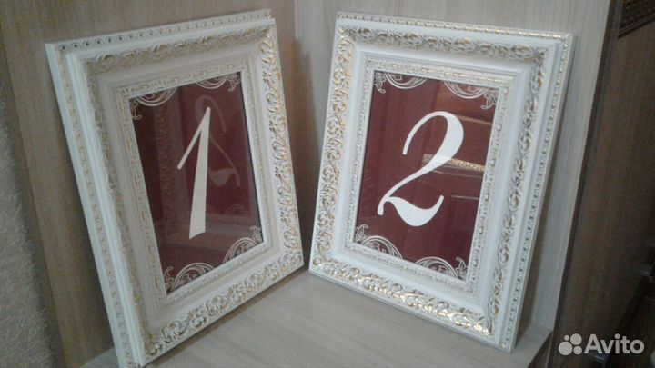 Рамки белые рисунок с позолотой