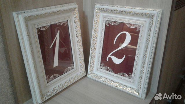 Рамки белые рисунок с позолотой
