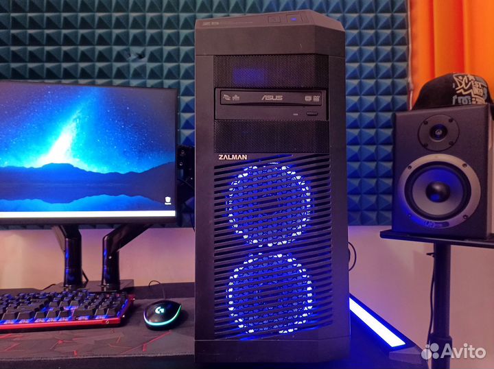 Синий игровой пк на core i5/gtx1060