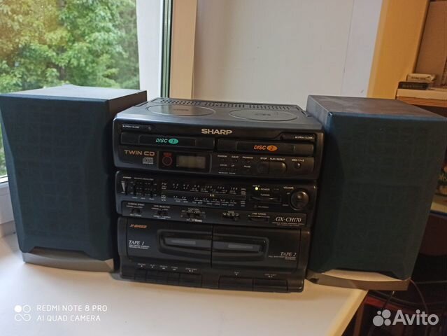 Sharp музыкальный центр 60 ватт аукс кассеты радио