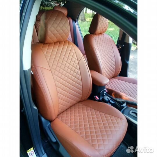 Чехлы на cидения модельные Kia Rio экокожа ромб