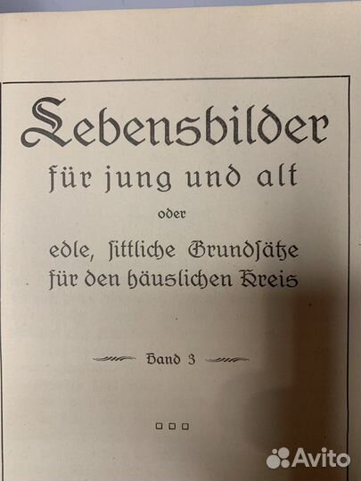 Антикварная Немецкая Книга, Картины из Жизни 1923г