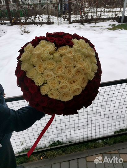 Розы с доставкой, букет роз 101