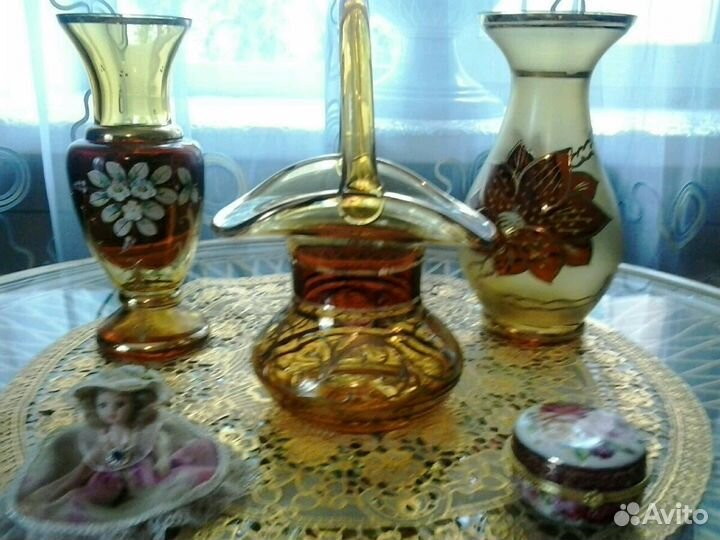 Конфетница и цветочные вазы