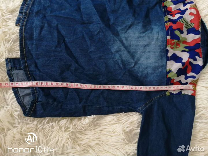 Джинсовая рубашка р98-104