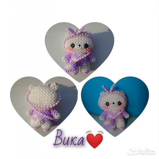 Амигуруми из бисера мишка