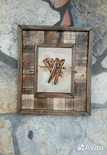 Картина акрилом, этюд, 