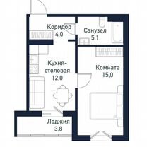 1-к. квартира, 36 м², 5/10 эт.