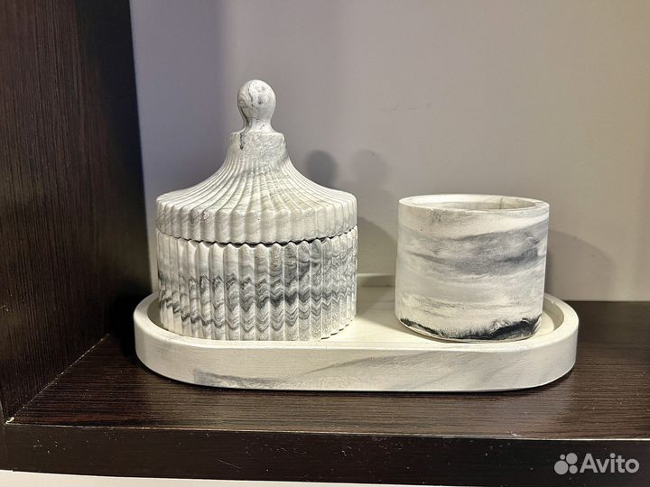 Шкатулка подсвечник из гипса