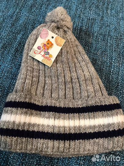 Шапка для мальчика 6-9 лет на флисе