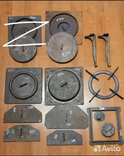 Плита печная, чугунное литьё, кольца печные