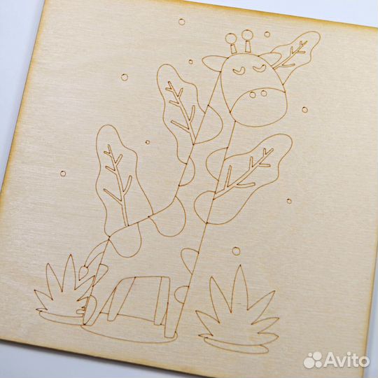 Набор досок для выжигания и раскраски Зоопарк толщ