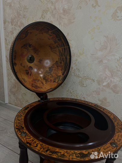 Глобус бар деревянный