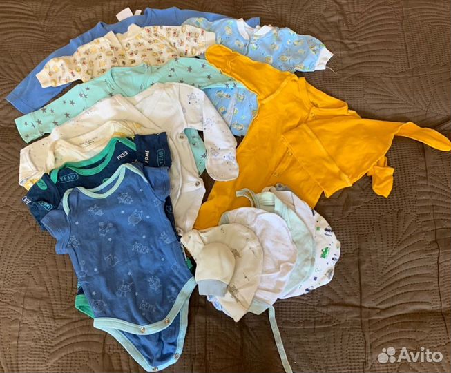 Детские вещи пакетом для мальчиков 50 56 62