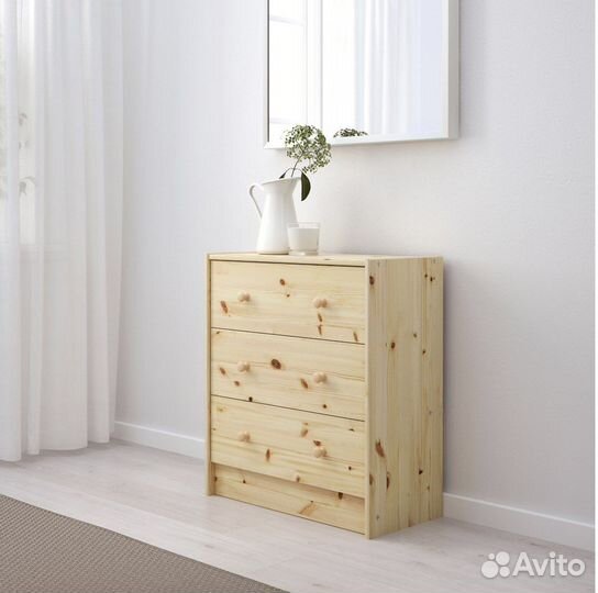 Деревянный комод IKEA Rast
