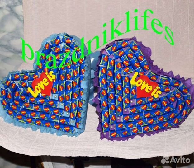 Букет из жвачки love is