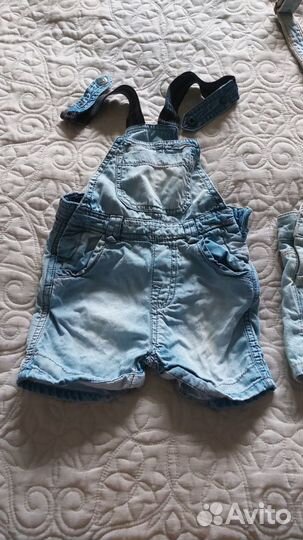 Джинсовые шорты zara, kiabi 12-24