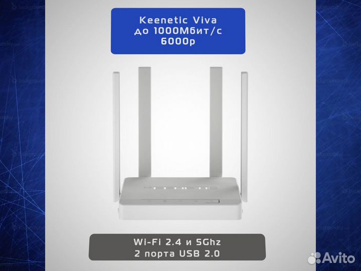 Wi-Fi роутер Keenetic Viva KN-1910