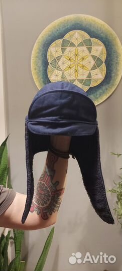 Шапка зимняя синяя Bundeswehr Moleskin