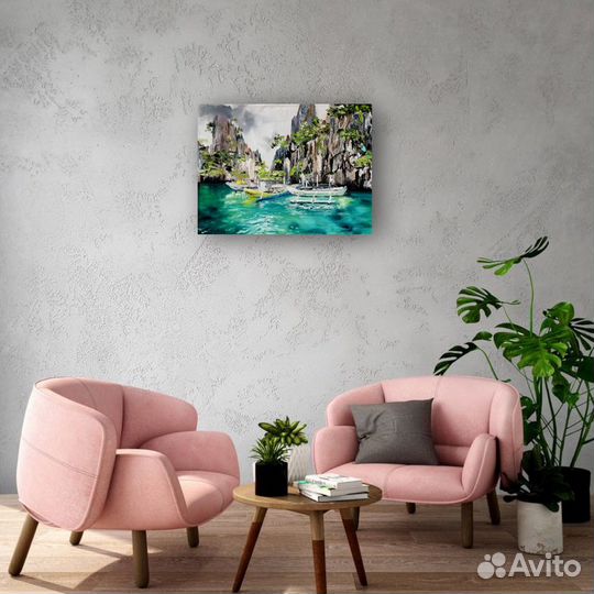 Картина Филиппины Пейзаж 30*40 холст