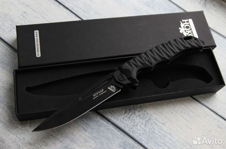 Нож нокс Кугуар С с толкателем сталь AUS8