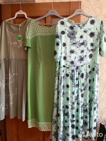 Платье 3 шт.на размер 54