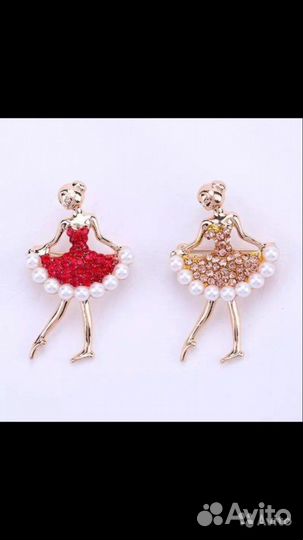 Брошь балерина