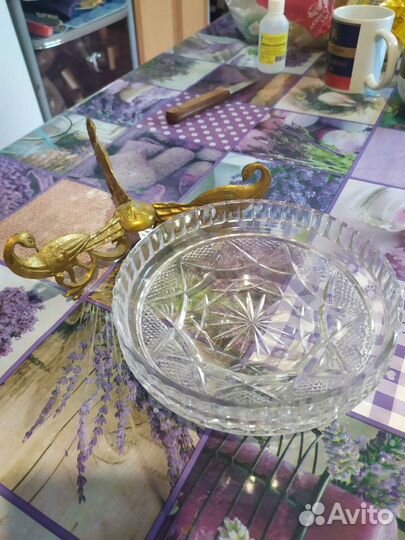 Конфетница павлины бронза СССР