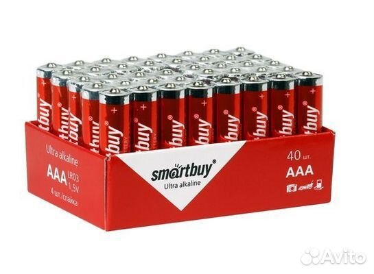 Батарейка SmartBuy sbba-3A40S AAA 1,5V 40шт щелочн