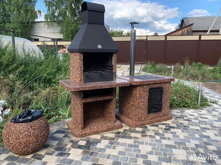 Модульная печь барбекю, печь под казан,гриль