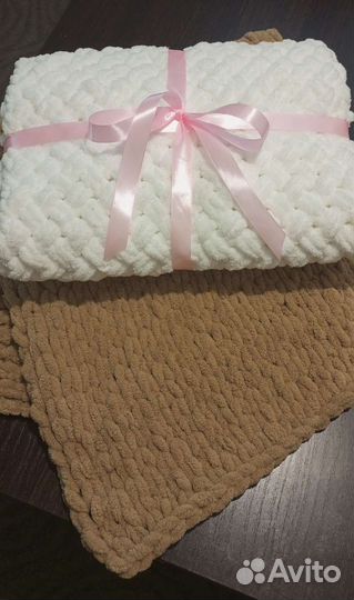 Плед детский вязаный ручная работа